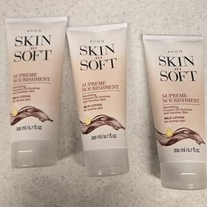 3 New Tubes Of Skin So Soft Lotion.